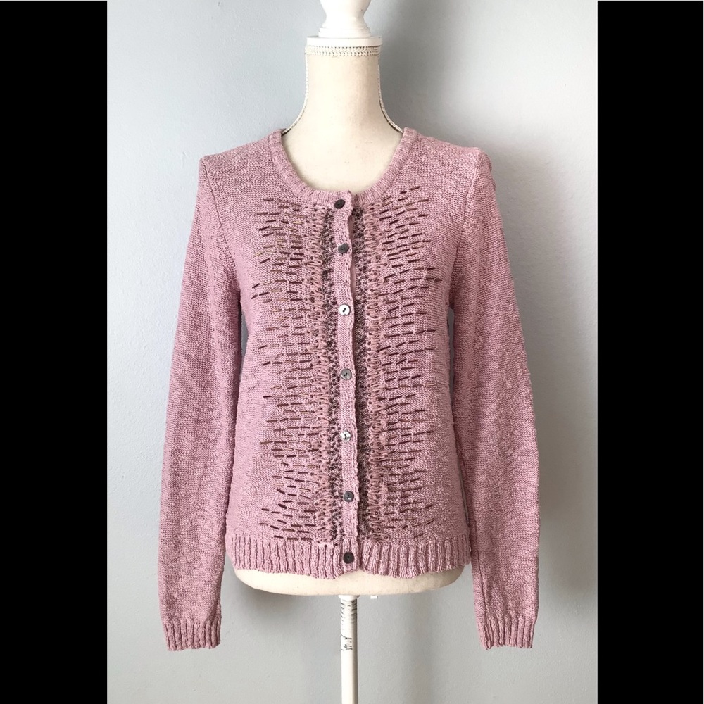 SUNDANCE CATALOG Day to Night Beaded Cardigan Top